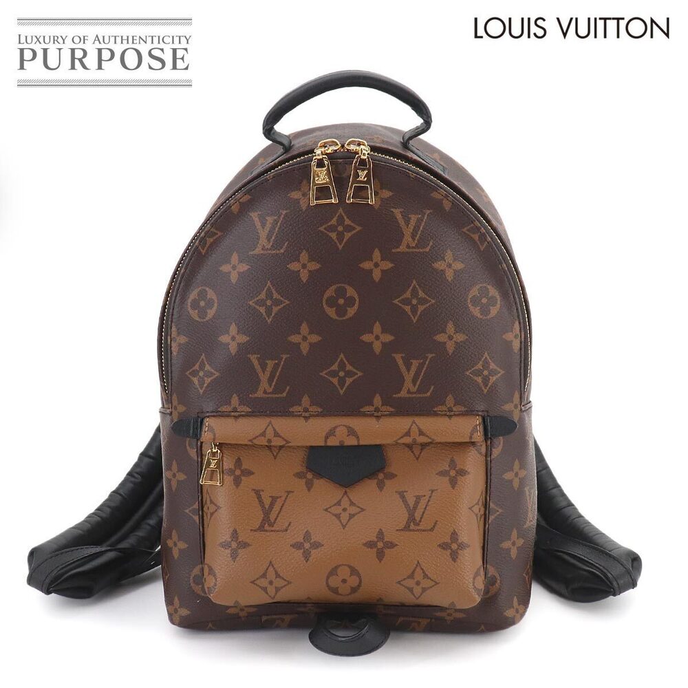 Louis Vuitton Monogram Reverse Palm Springs Backpack Canvas Leather Brown